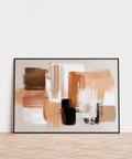 Terracotta and Cream Wall Art with earthy Orange and Brown, for studio wall art