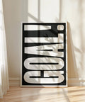 Classico poster Goal in bianco e nero, ideale per gli spazi degli appassionati di sport