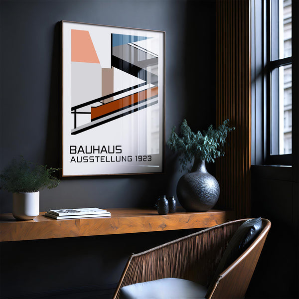 Manifesto della mostra Bauhaus del 1923 per l'area studio domestica