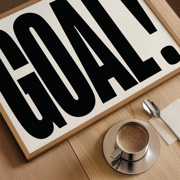 Poster tipografico contemporaneo come elegante decorazione murale per la sala giochi