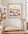 High-quality pastel wall art print with modern abstract design