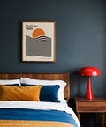 Decorazioni murali Sun and Mountain per gli amanti dell'arredamento scandinavo o moderno.