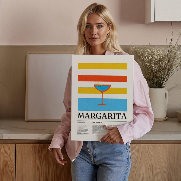 Classica illustrazione raffigurante un drink a base di lime e tequila, perfetta per cucine o bar.