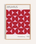 Stampa di opere d'arte Bauhaus con disegno geometrico rosso e rosa