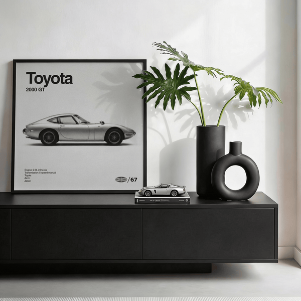 Stampa artistica raffigurante un'auto d'epoca, perfetta per il corridoio