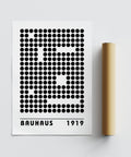 Poster astratto in bianco e nero Bauhaus