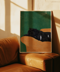 Big Cat Art Print showing a Black panther, designed for entryway spaces