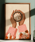 Stampa artistica Hot Cocoa Wall Art pensata per bar o angoli colazione