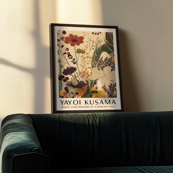 Poster contemporaneo Yayoi Kusama con design ispirato alla natura