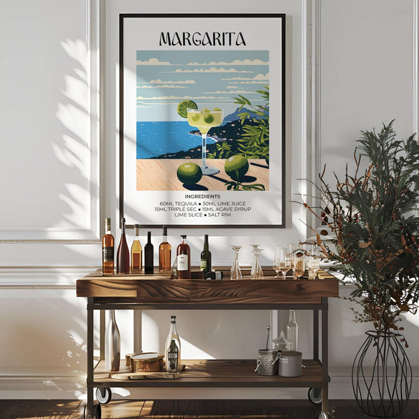 Decorazioni murali cocktail con tonalità vivaci che valorizzano l'arredamento delle zone bar