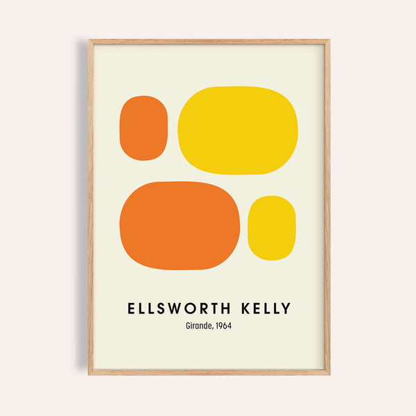 Stampa artistica di Ellsworth Kelly con forme geometriche audaci
