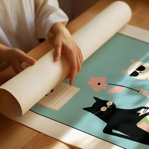 Grande stampa artistica da parete per cucina in stile vintage