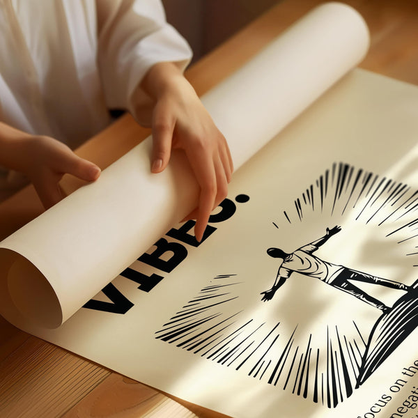 Poster motivazionale con frasi positive e scritte in grassetto