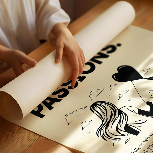 Arte motivazionale da parete per la crescita personale.
