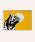 Quadro decorativo Landscape Tiger in giallo e nero per il soggiorno