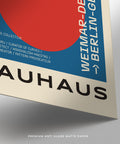 Moderna arte poster Bauhaus con linee pulite e composizione strutturata
