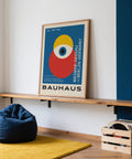 Poster Bauhaus extra large in vivaci tonalità blu e giallo