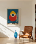 Poster artistico Bauhaus con colori vivaci rosso, blu e giallo