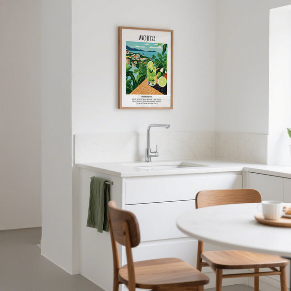 Stampa cocktail contemporanea con atmosfere tropicali