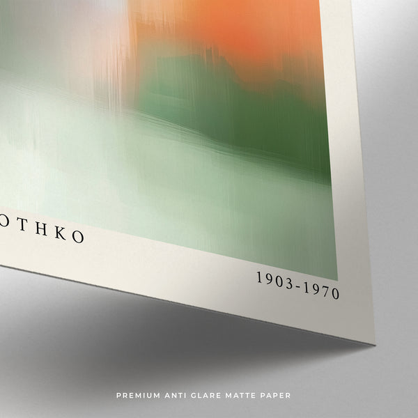 Primo piano di una stampa artistica con MARK ROTHKO