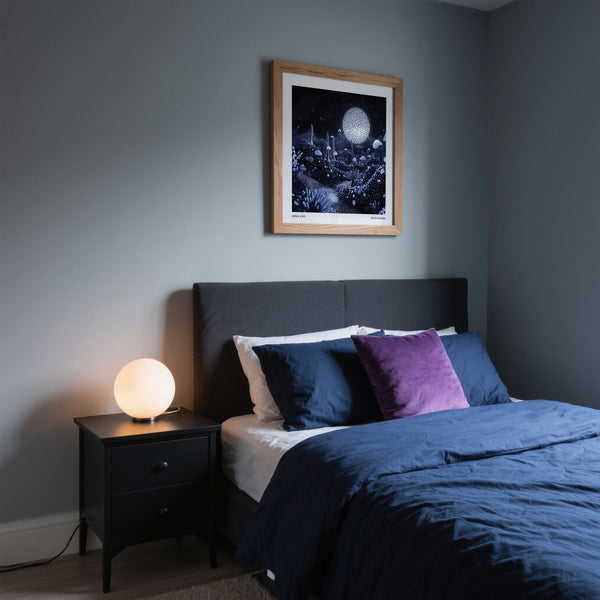 artistic wall art night sky inspired by Yayoi Kusama