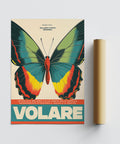 Stampa artistica di grandi dimensioni con farfalle su carta opaca di alta qualità