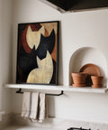 Decorazioni murali per la cucina con gatti astratti