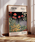Stampe artistiche Enchanted Garden giapponesi con funghi e flora