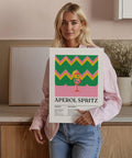 Stampa retrò dedicata agli amanti dell'Aperol Spritz e da appendere alla parete della cucina.