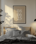 Personalized Anniversary Gift poster featuring Black and White tones, perfect for bedroom decor