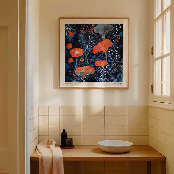 Abstract Flower Art showing textured petals and fine white dot clusters.