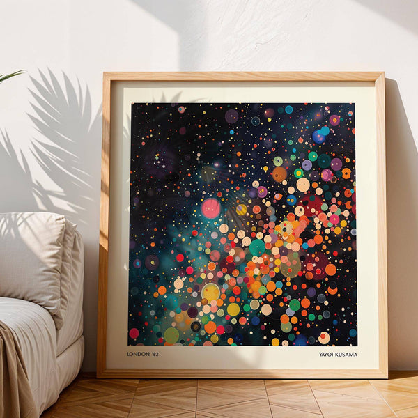 Poster artistici della galassia che mostrano vivaci elementi cosmici