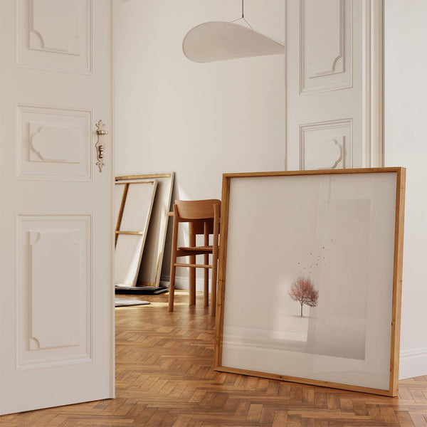 quadro decorativo con foglie fluttuanti per soggiorni