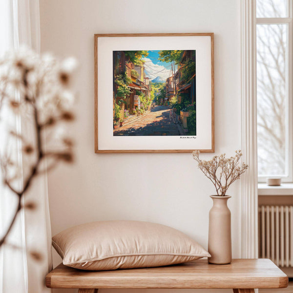 Traditional prints Japanese art with lush greenery and cultural depth