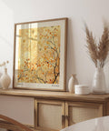 Premium-quality family room wall decor inspired by Japandi aesthetics