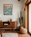Home office wall art Blu Rosa Colorato Cactus Stampa artistica
