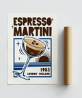 Espresso Martini Stampa per casa moderna Stampa artistica marrone