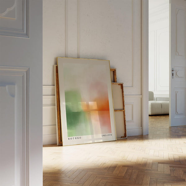 Tranquil color field painting shown in peaceful wall art format.