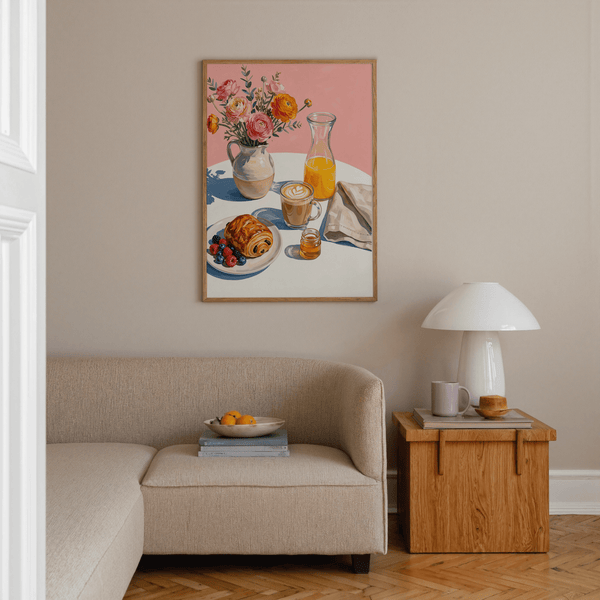 Breakfast Wall Art showing a vibrant breakfast table for dining area wall art