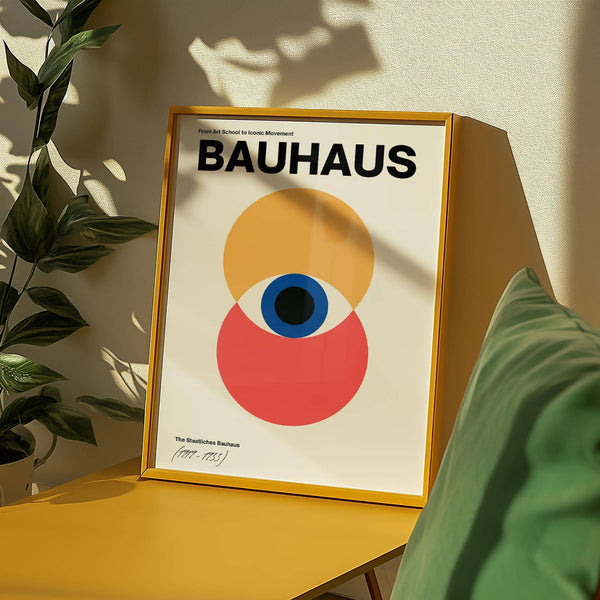 Poster in stile Bauhaus ispirato al movimento Bauhaus