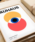 Poster moderno in stile Bauhaus con forme astratte