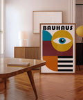 Vintage-style retro wall art with geometric balance and contrast