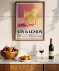 Decorazione da parete per bar a tema gin, ideale per un arredamento da cucina elegante e contemporaneo