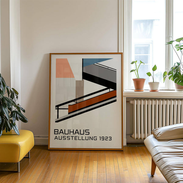 Manifesto della mostra Bauhaus del 1923 che celebra l'innovazione architettonica