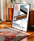 Poster della mostra Bauhaus del 1923, ideale per arredamenti in stile industriale