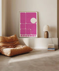 Abstract wall art pink poster designed for creative spaces