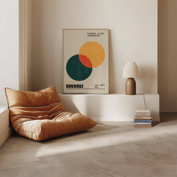 Poster geometrico stampato di alta qualità con un'estetica astratta moderna