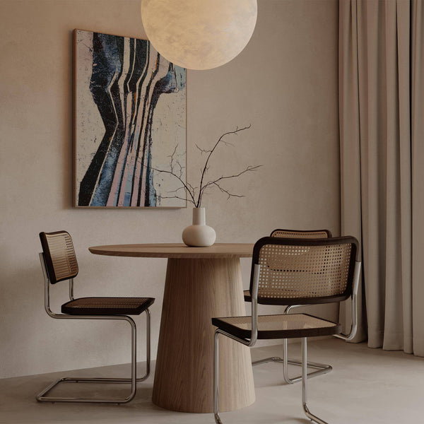 Poster di grande formato che mette in risalto elementi artistici wabi sabi dalla texture particolare