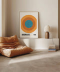 Minimalist Bauhaus Circle Poster print.