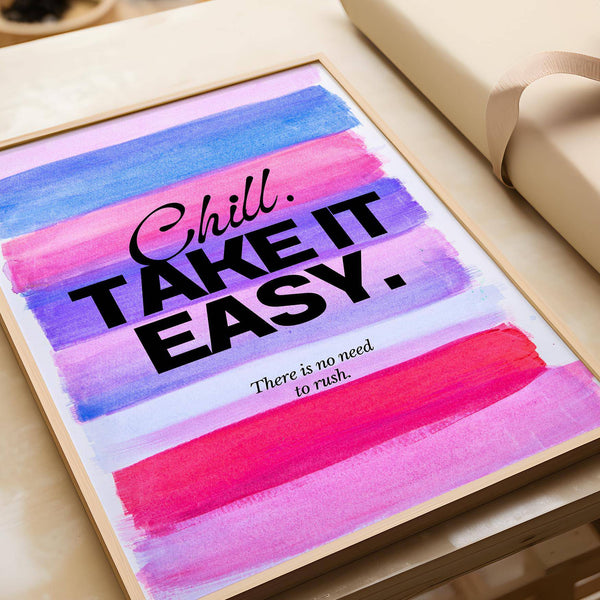 Poster con citazioni di ragazze in delicate tonalità di blu, viola e rosa